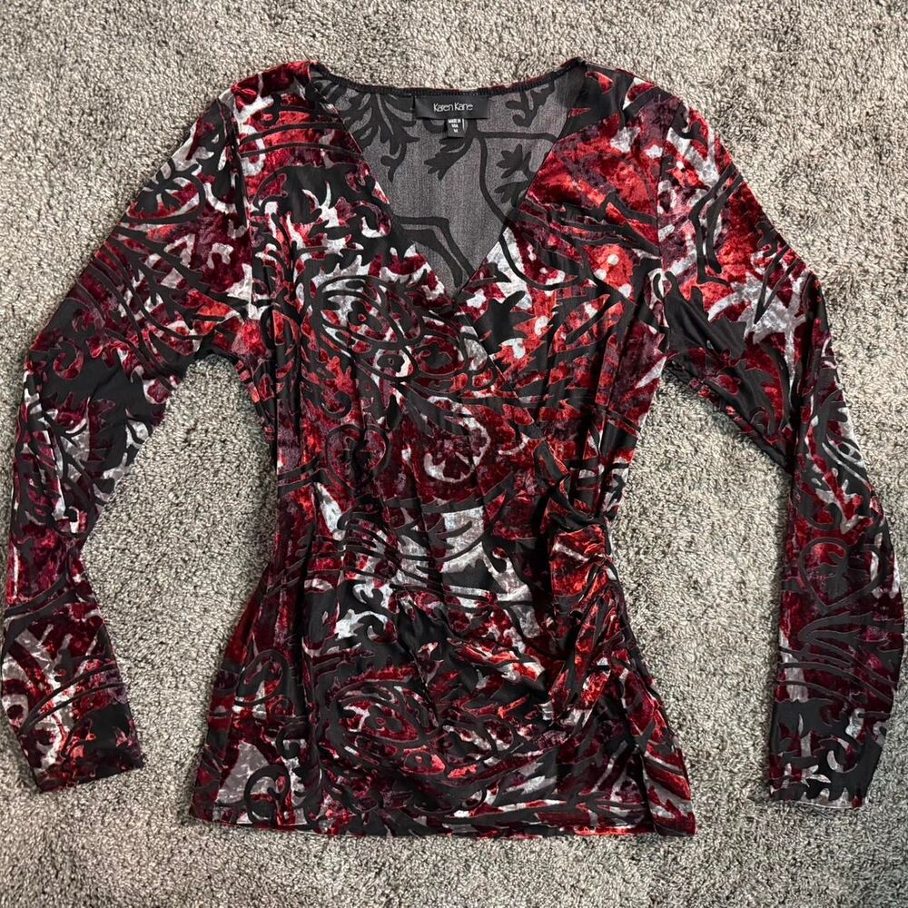 Karen Kane Whimsygoth Velvet Blouse